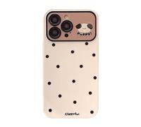 Minimalist Polka Dot Puppy All-Inclusive Phone Case for iphone17/15/16Pro/11/X(white,13)