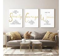 Minimalist Poster Serenity Prayers Addiction Gallery Wall Art Christian Prints and Canvas Painting Nordic Office Home Decor 50x70cm-3Pieces Frameless