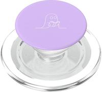 Minimalist Reading Ghost Book Lover - Lilac PopSockets PopGrip for MagSafe