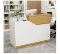 Minimalist Reception Desk with Lockable Drawers & Metal Handles - Spacious Storage Cabinet for Office, Business & Home Use - Easy Assembly, Modern Design, Construction