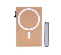 Minimalist RFID Blocking Card Holder Wallet, Slim Aluminum Design, Black, with Quick Access Pull Tab, Modern Credit Card Organizer, Golden, Modern