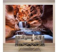 Minimalist Rock Cavern Waterfall Art 3D Wallpaper Luxury Home Dining Decor Paste Sofa Living Room The Wall for Bedroom Mural-350cm×256cm