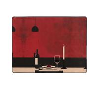 Minimalist Romantic Dinner Area Rugs for Living Room Decor - Soft Throw Washable Rugs for Bedroom, 63x48 Inch Indoor Carpet for Bedroom Living Room