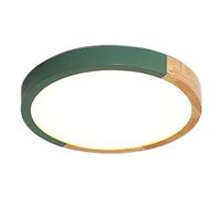 Minimalist Round LED Ceiling Light Fixture - Three-Color Dimming Wooden Recessed Lamp for Dining Room, Kitchen, Living Room - Modern Home Lighting Soluts