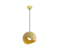 Minimalist Round Metal Pendant Light Fixture - Modern Adjustable Dining Room Chandelier - Creative E27 LED Hanging Lamp for Kitchen Living Room Bedroom - Ø20cm