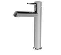 Minimalist Round Tall Mono Basin Mixer Tap - Chrome