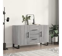 Minimalist Rustic Sideboard for Living Room - Freestanding Cupboard with 2 Large Doors Storage Cabinet 100x36x60 cm Stylish Accent Furniture for Home Decor