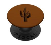 Minimalist Saguaro Cactus Desert Graphic PopSockets Adhesive PopGrip