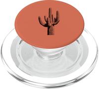 Minimalist Saguaro Cactus Desert Graphic PopSockets PopGrip for MagSafe