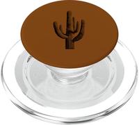 Minimalist Saguaro Cactus Desert Graphic PopSockets PopGrip for MagSafe