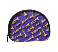 Minimalist Saxophone Yellow Print Coin Purse - Mini Coin Purses for Women, Cute Small Change Purse Coins Pouch