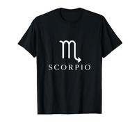 Minimalist Scorpio Astrology Symbol Horoscope Sign Value Graphic T-Shirt, Men, Black, M