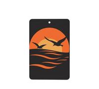 Minimalist Sea Sunset Bird Car Air Fresheners 4 Pcs Hanging Scented Cards Fragrance Scented Cards For Car Aromatherapy Tablets