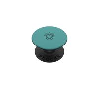 Minimalist Sea Turtle Heart Line Art PopSockets Adhesive PopGrip