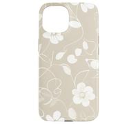 Minimalist Serenity Blooms Floral Elegance Design Case for iPhone 15