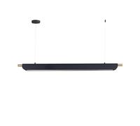 Minimalist Single-Word Restaurant Black Rectangular Hanging Lamp Ultra-Simple Dining Table Island Counter Meal Table Chaner Office and Tea Room Pendant Light