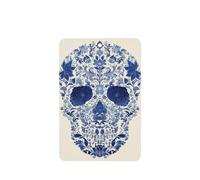 Minimalist Skull Illustration Flower Pattern Car Air Fresheners 4 Pcs Hanging Scented Cards Fragrance Scented Cards For Car Aromatherapy Tablets