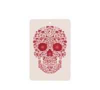 Minimalist Skull Red Flower Pattern Car Air Fresheners 4 Pcs Hanging Scented Cards Fragrance Scented Cards For Car Aromatherapy Tablets
