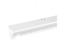 Minimalist Slim Double Curtain Rail Set for Inward Opening Windows White 5m/16.4ft Ceiling Mounted Silent Track for Narrow Bay Windows and Shower Corner