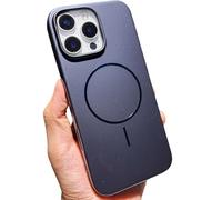 Minimalist Slimmer Magnetic Phone Case,Frosted Non Slip Case Support Wireless Charging Phone Cover,Anti-Scratch Matte Hard PC,for iPhone 11/12/13/14/15/16/17 (Blue,iPhone16 E)