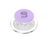 Minimalist Snake Illustration Python Art - Lilac PopSockets PopGrip for MagSafe