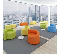 Minimalist Sofa Set for Business Negotiations and Lounges, Modular Design for 4s Stores, Bank Lobbies, and Art Museums - 2 Pieces