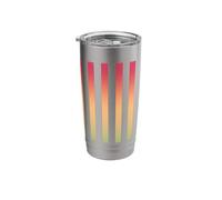 Minimalist Soft Pastel Stripes Aesthetic Pattern Rainbow Stainless Steel Insulated Tumbler