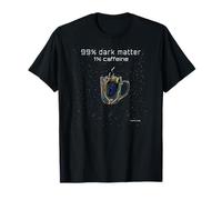Minimalist Space Science Design - Cosmic Coffee Graphic T-Shirt