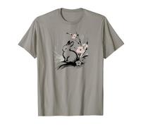 Minimalist Spring Zen Rabbit Cherry Blossoms T-Shirt
