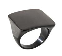 Minimalist Square Cut Stainless Steel Band Rings Modern Unisex Finger Accessory Stainless Steel Square Rings