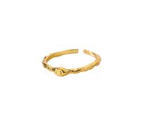 Minimalist Stainless Steel Eye Wave Open Rings for Women Gold Color Geometric Opening Ring Femme Wedding Party Jewelry Gift 2024