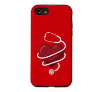 Minimalist Stethoscope With Heart For Medical Doctor Nurse Case for iPhone SE (2020) / 7/8