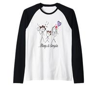 Minimalist Stickman Drawing with Inspiring Keep It Simple Raglan Baseball Tee