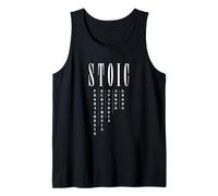 Minimalist Stoic Pillars in Greek Will Reason Virtue Mastery Tank Top