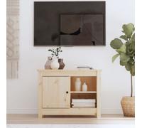 Minimalist style solid wood pine small household TV cabinet 70x36.5x52 cm