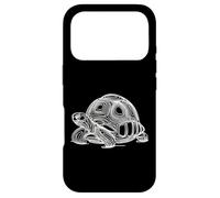 Minimalist Sulcata Tortoise Line Art Drawing Design Case for iPhone 17 Pro