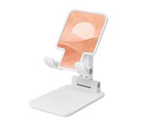 Minimalist Sunrise Over Desert Hills Foldable Cell Phone Stand Adjustable Angle Height Desktop Portable Cellphone Cradle Compatible With All Smartphone White-Style
