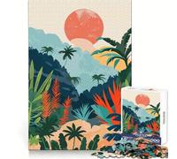 Minimalist Sunset Nature Adults Puzzles 1000 Piece Jigsaws Memory Skill Mindful Leisure Clean Edges Creative Gift size 38x52cm