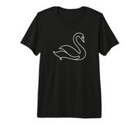 Minimalist Swan One Line Art Premium T-Shirt