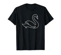 Minimalist Swan One Line Art T-Shirt