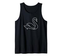 Minimalist Swan One Line Art Tank Top