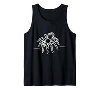 Minimalist Tarantula Line Art Spider Illustration Tank Top