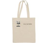 Minimalist Technology Concept Design Natural Cotton Tote Bag White