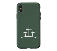 Minimalist Three Crosses Faith Graphic Case for iPhone X/XS
