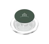 Minimalist Three Crosses Faith Graphic PopSockets PopGrip for MagSafe