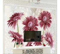 Minimalist Three Dimensional Beautiful Plants Flowers 3D Wallpaper Easy Install Feature Office Living Room Sofa Bedroom TV Background Wall Decoration-250cm×170cm