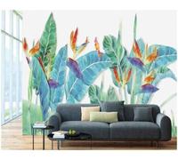 Minimalist Three Dimensional Colourful Plants Leaves 3D Wallpaper Easy Install Feature Office Living Room Sofa Bedroom TV Background Wall Decoration-400cm×280cm