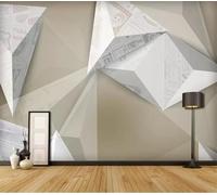 Minimalist Three Dimensional Geometric Creative Art 3D Wallpaper Easy Install Feature Office Living Room Sofa Bedroom TV Background Wall Decoration-300cm×210cm
