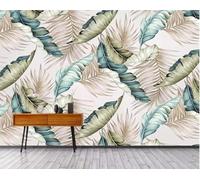 Minimalist Three Dimensional Multicoloured Banana Leaves Art 3D Wallpaper Easy Install Feature Office Living Room Sofa Bedroom TV Background Wall Decoration-150cm×105cm