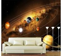 Minimalist Three Dimensional Planet Universe Space 3D Wallpaper Easy Install Feature Office Living Room Sofa Bedroom TV Background Wall Decoration-300cm×210cm